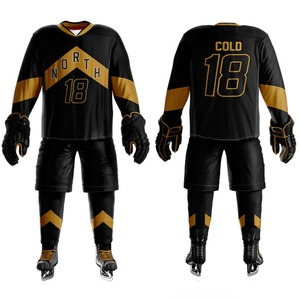 Fabricant d'uniformes de hockey sur glace par sublimation de qualité supérieure, kit d'équipe de hockey respirant, production sous marque privée - Product Image 1