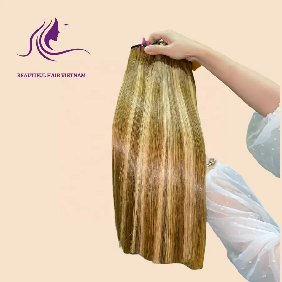 Article d'été chaud Bundles de cheveux droits en os de piano, cheveux vierges alignés sur les cuticules, extensions de cheveux humains vietnamiens