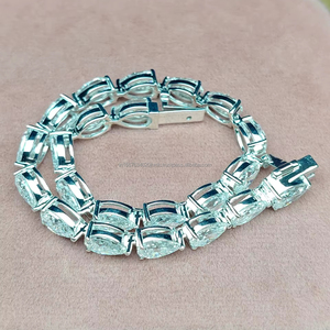 Pulsera de Diamantes Cultivados en Laboratorio con Corte Pera en Oro Blanco, Pulsera de Tenis de Lujo, Elegante Regalo para Bodas, Fiestas, Aniversarios y Compromisos - Product Image 2