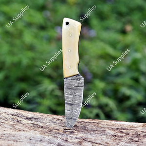 Cuchillo Skinner de Hoja Fija Recta de Acero de Damasco Extra Afilado UA Supplies para Caza, Camping y Bricolaje Multifuncional - Product Image 2
