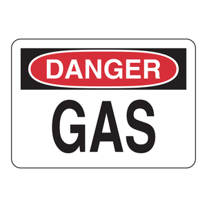 Panneau de signalisation de danger de gaz Brady - Panneau de sécurité en PVC durable pour les zones industrielles et de laboratoire - Product Image 3