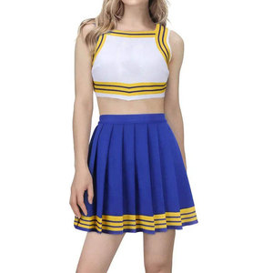 Uniforme de cheerleading personnalisable pour filles, anti-plis, par sublimation, en coton respirant et confortable, avec logo personnalisé - Product Image 3
