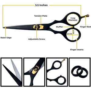 Unique Color Custom Logo Right-Handed <b>Barber</b> Scissors High Quality Professional Hair Dressing 4Cr13 Stainless Steel <b>Blades</b> - Product Image 4