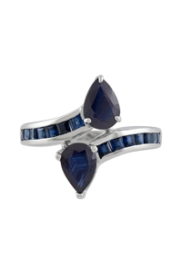 Bague en saphir bleu en argent sterling 92,5 KLSR-11834 - Product Image 2