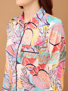 Robe d'été décontractée pour femme, mi-longue, rose et orange, à motif floral en dentelle, respirante, écologique, élégante, pour le bureau, style business décontracté - Product Image 4