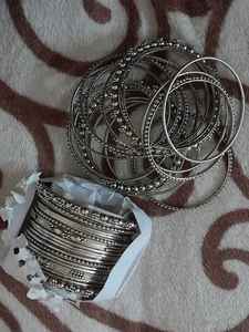 Professional Handcrafted Silver Plated Pearl High-grade Customizable Colors Sizes Kashmiri Ghungaro <b>Bangles</b> Churiyan <b>Sets</b> Trendy - Product Image 2