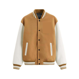 Chaqueta Bomber Varsity de Invierno para Hombre, Personalizada OEM, Mezcla de Lana Premium, 100% Algodón, Logotipo Bordado, Estilo Urbano - Product Image 1
