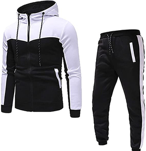 Ensemble de survêtements de sport en polyester vierge personnalisés de haute qualité pour hommes, vente en gros, ensemble 2 pièces pour hommes, tenue de jogging OEM - Product Image 1