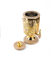Distributeur d'eau de luxe avec calligraphie arabe, vert et or, pour jus, décoration d'intérieur, avec robinet et poignée