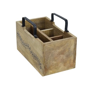 Última Novedad: Nuevo Diseño de Portacucharas Doble de Madera, Porta Cubiertos, Porta Servilletas, para Cucharas, Cuchillos y Utensilios de Cocina, Ecológico - Product Image 5
