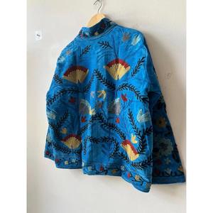 Handmade Velvet Suzani Autumn Winter Eco-Friendly Reversible Embroidered Bohemian <b>Women's</b> <b>Jacket</b> Gift for Her - Product Image 6
