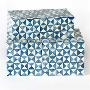 กล่องใส่นาฬิกาอัญมณีทำจากไม้สลักด้วยเลเซอร์แบบฝังกระดูก MDF งานแฮนด์เมดปรับแต่งได้เป็นมิตรต่อสิ่งแวดล้อม - Product Image 1