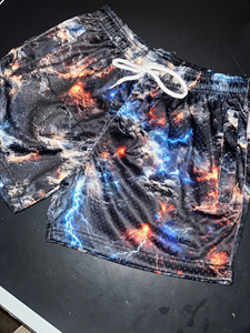 กางเกงขาสั้นออกกำลังกายผู้ชาย Galaxy Storm Cloud ผ้าตาข่ายเนื้อแน่น เอวสูง 5 นิ้ว ระบายอากาศได้ดี ยืดหยุ่น มีซิปกระเป๋า - Product Image 4