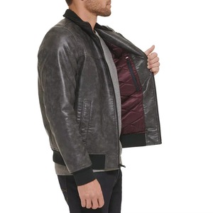 <b>jacket</b> for <b>men</b> <b>men's</b> <b>jackets</b> New Design solid Color Custom Logo High Quality Leather <b>Jacket</b> For <b>Men's</b> Wholesale Cheap Price - Product Image 2