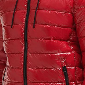 Men's Solid Canvas <b>Bubble</b> Jacket Lightweight Windproof Casual Winter <b>Coat</b> with Zipper Closure Front Logo - Product Image 3