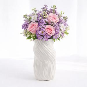 แจกันเซรามิครูปทรงมะนาว แจกันเซรามิคทรงหยัก แจกันเซรามิคทรงสูง แจกันเซรามิคสีขาว แจกันเซรามิคทรงครีม แจกันเซรามิครูปทรงอาร์ติโชค - Product Image 3