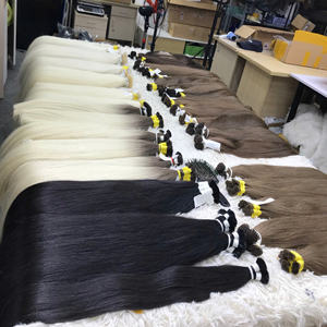 โรงงานขายส่งผมต่อแบบตรง เนื้อผมตรงธรรมชาติ คุณภาพดี เกล็ดผมเรียงตัวสวยงาม ผมตรงแบบเครื่องจักรเย็บสองชั้น - Product Image 4