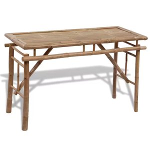 Natural Bamboo <b>Table</b> and <b>Bench</b> Set Eco Friendly Bamboo Dining Furniture for Home Cafe Restaurant Wholesale - Product Image 3