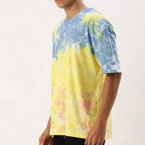เสื้อยืดคอกลมแขนสั้นผู้ชาย ลายมัดย้อม ทรงปกติ สวมใส่สบาย ผ้าฝ้าย 100% ระบายอากาศได้ดี ผ้าเจอร์ซีย์ถัก - Product Image 5
