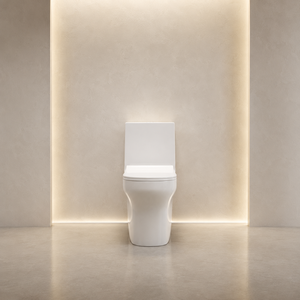 WC monobloc minimaliste à chasse d'eau par gravité, fixation murale ou au sol, en porcelaine, design S/P-trap, facile à nettoyer, équipement de salle de bain - Product Image 6