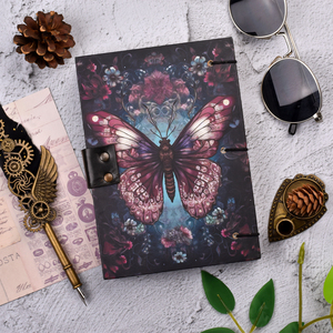 <b>A5</b> Handmade Paper Journal Notebook with Butterfly Cover Design | 200 Pages Both Side Writing, Premium 100% Pure Handmade Diary - Product Image 1