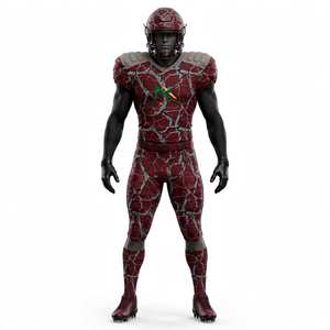 NEXTEX Herren Cracked Earth Fußball-Uniform Kastanienbraunes Trikot Hose Sublimations-Set - Product Image 1