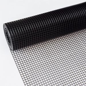 Rete Metallica Rivestita in Vinile Nero da 48 Pollici 50 Piedi, Calibro 19, Rete Metallica in PVC Nero da 1/2 Pollice, Attrezzatura Nera per Allevamento Animale - Product Image 1