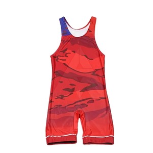 Digital Printing Spandex/Polyester Quick Dry Breathable Lightweight Unisex Adult Wrestling <b>Singlet</b> Custom Logo Wrestling Gear - Product Image 3
