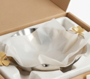 Elegant Handmade Metal Flower Bowl With Gold Leaf <b>Legs</b> Decorative Centerpiece For <b>Table</b> And Counter Display - Product Image 6