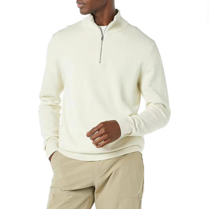 Custom Knitted <b>Sweater</b> Winter Half Zip <b>Sweater</b> Branded <b>Men's</b> Clothing Pullover Long Sleeve Knit Wear - Product Image 5