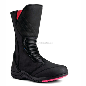 Bottes de moto en cuir microfibre imperméables et respirantes de haute qualité, personnalisables, avec embout en acier et fermeture auto-agrippante - Product Image 5