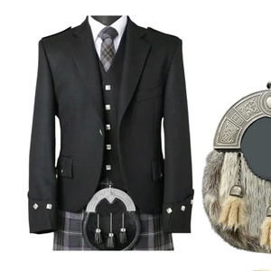 Ensemble de kilt écossais sur mesure, instrument de musique en cuir de basse contrebasse, prix direct du fabricant pakistanais - Product Image 2