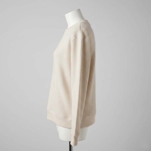 Suéter de punto gofrado con puños acanalados, corte holgado, unisex, térmico, 100% algodón, ropa de calle para invierno - Product Image 3