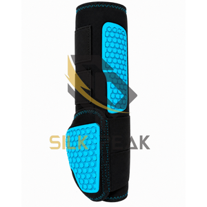 Botas Protectoras para Carreras de Caballos, Neopreno Negro Azul, Diseño Hexagonal Antideslizante, Transpirables, Personalizadas para Protección de Patas - Product Image 2