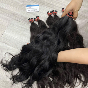 High Quality Vietnamese Raw black Human Hair Bulk Hair <b>Extensions</b> Natural Wavy Texture <b>for</b> <b>Braiding</b> - Product Image 3