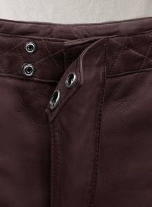 กางเกงหนังสีไวน์รุ่น Outlaw Burnt - Product Image 6