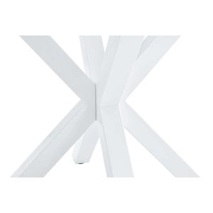 42.1\" White Mid-Century <b>Dining</b> <b>Table</b> with Mdf <b>Top</b> Pedestal Design for 4-6 People for Leisure Coffee or End <b>Table</b> Use - Product Image 5