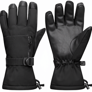 Guantes de Esquí y Snowboard de Dedo Completo, Impermeables, Resistentes al Viento, Térmicos de Forro Polar para Invierno, Deportes al Aire Libre, Unisex, con Cierre de Cordón - Product Image 2