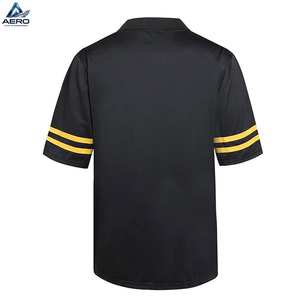 Camiseta de fútbol cómoda de la más alta calidad, hecha de tela transpirable que absorbe la humedad, en color negro y amarillo, ligera. - Product Image 1