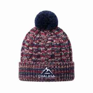 Unisex Vintage Jacquard Beanie Contrast English Letter 100% Polyester Reversible <b>Warm</b> Autumn Winter <b>Hat</b> OEM Wholesale - Product Image 1