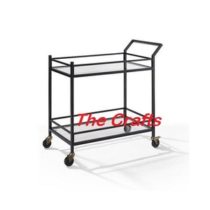 Metal And Glass Serving <b>Trolley</b> Bestest Design Food Serving Cart <b>Trolley</b> With Two Tier Rectangular Shape Hotelware Food <b>Trolley</b> - Product Image 3