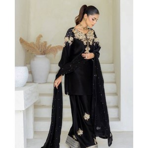 Hermosa ropa de fiesta Top-Bottom y Dupatta Set XL Tamaño Aspecto elegante - Product Image 4