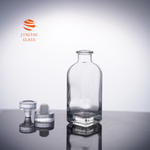 Bouteille en verre de petite capacité de 270 ml, bouteille en verre transparente carrée, adaptée aux liqueurs, aux vins de fruits et aux diffuseurs d'arômes - Product Image 3