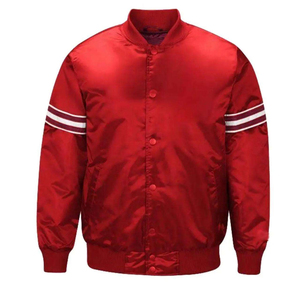 Veste universitaire tendance pour femme, fabriquée en usine, en satin doux, à séchage rapide, avec doublure et col montant - Product Image 2
