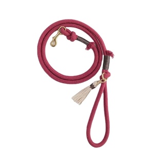 Plum Red Organic Cotton Rope Dog <b>Leash</b> Accessory Customized Colored Cotton Rope Handmade Dog <b>Leash</b> <b>Pet</b> <b>Leash</b> Set - Product Image 1
