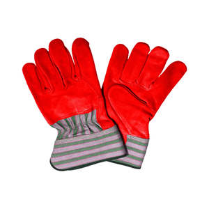 Guantes de Trabajo de Cuero Vacuno Premium, Resistentes a Cortes y al Calor, Guantes de Seguridad para la Construcción, Protección para Manos y Brazos en Oferta - Product Image 4