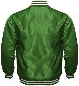 Blouson Bomber Doublé Soie et Satin, Col Montant, Fermeture Éclair Personnalisée sur le Devant, Écologique, Séchage Rapide, Respirant, Unisexe, Veste d'Hiver - Product Image 2