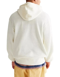Sweat à capuche homme léger en tricot gaufré avec patch brodé 3D 300 g/m², collection automne personnalisée - Product Image 2