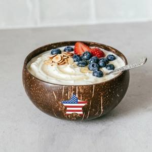 Tazón Ecológico de Cáscara de Coco Impreso en 3D, Estilo Americano para Yogur, Ligero y Único, Regalo para el Día de la Independencia, 4 de Julio - Product Image 5