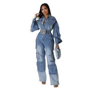 Salopette en jean vintage pour femme, bretelles réglables, coupe ajustée, douce et confortable, tenue décontractée streetwear - Product Image 6